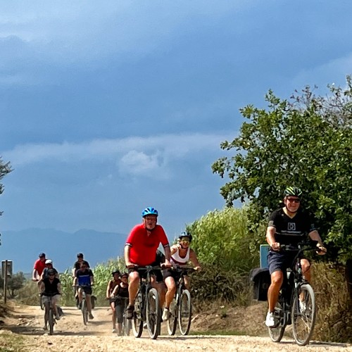 Active holiday or bike trip with friends